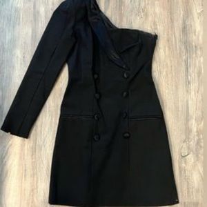 Zara Women’s Tuxedo One Shoulder Dress